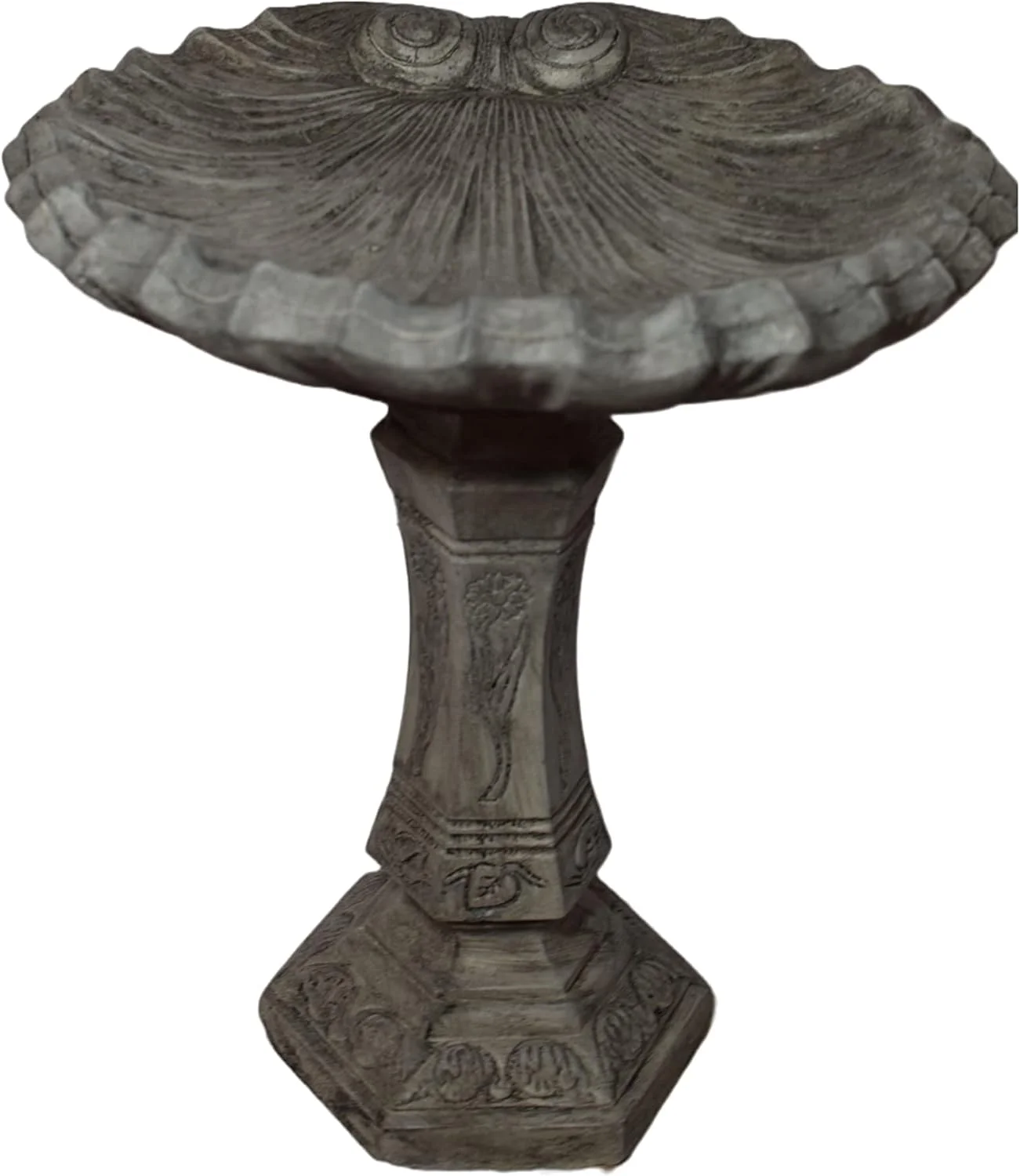Solid Rock Stoneworks Fanciful Birdbath - 26" h x 22" w x 20" d - Pre-Aged - image 2