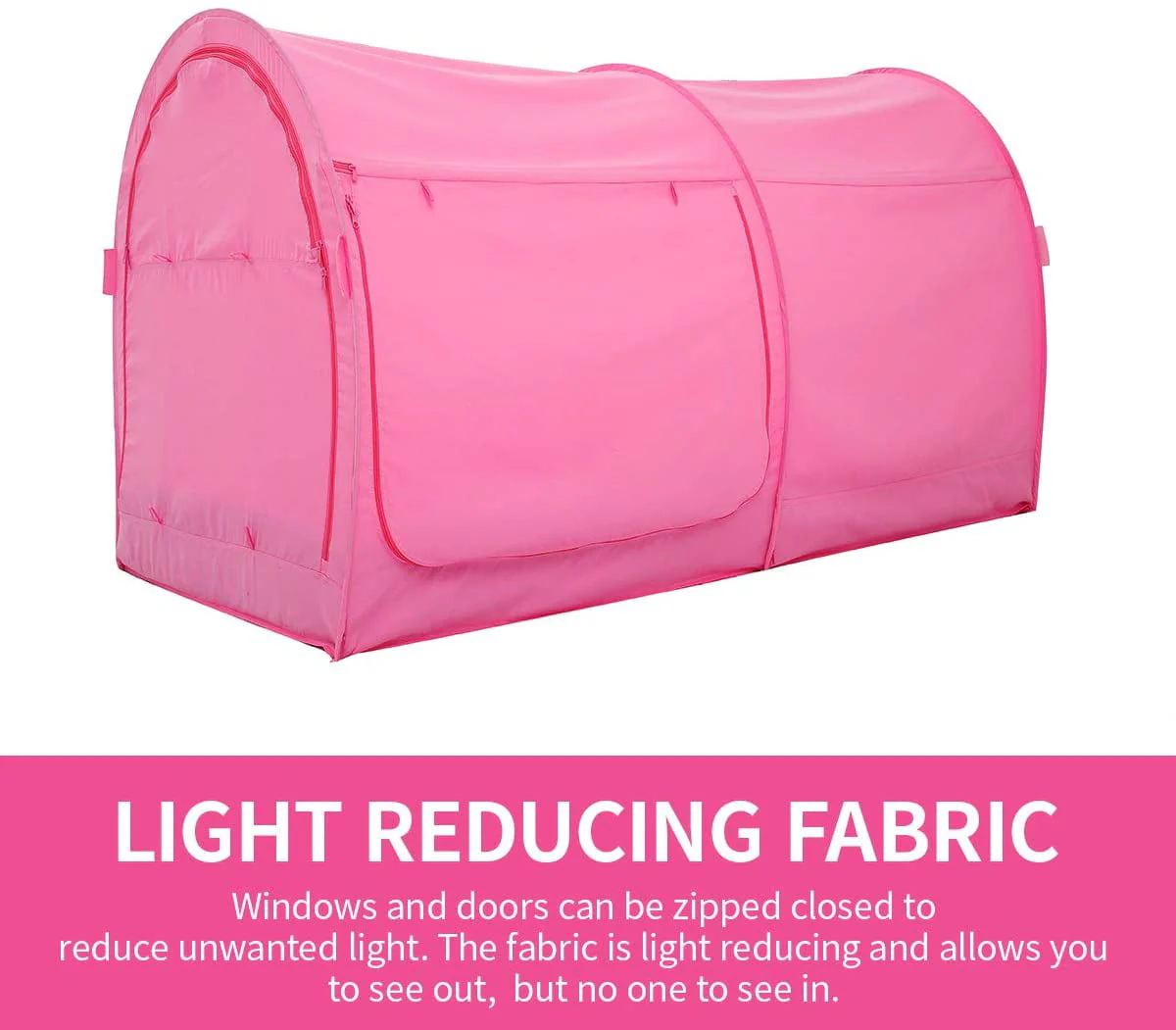 Alvantor Bed Tent Pop Up Canopy Full Pink - Image 3