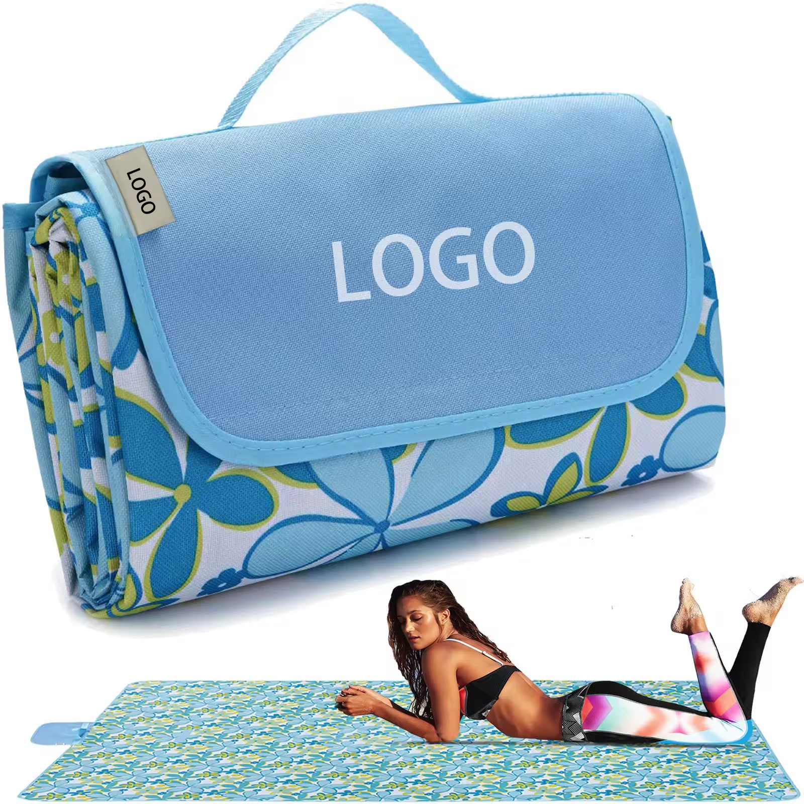 Waterproof Sand Proof Oxford Picnic Blanket, Durable Foldable Portable Outdoor Mat for Travel, Camping, Beach & Picnic