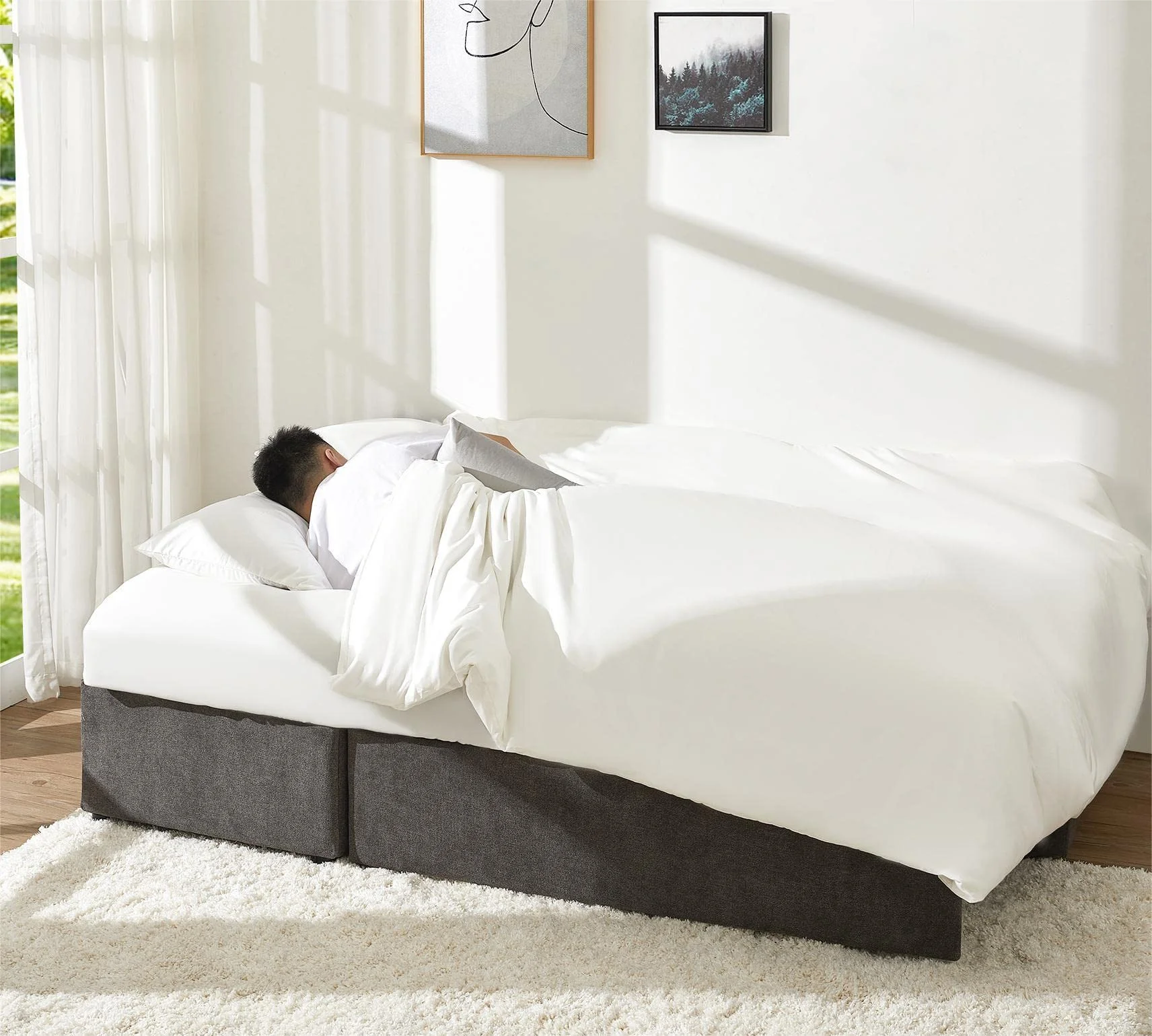 VANACC Sofa Bed, Adult Sleeper Sofa with Storage Chaise, Pull Out Couch for Bed Room, Gray Chenille - Image 16