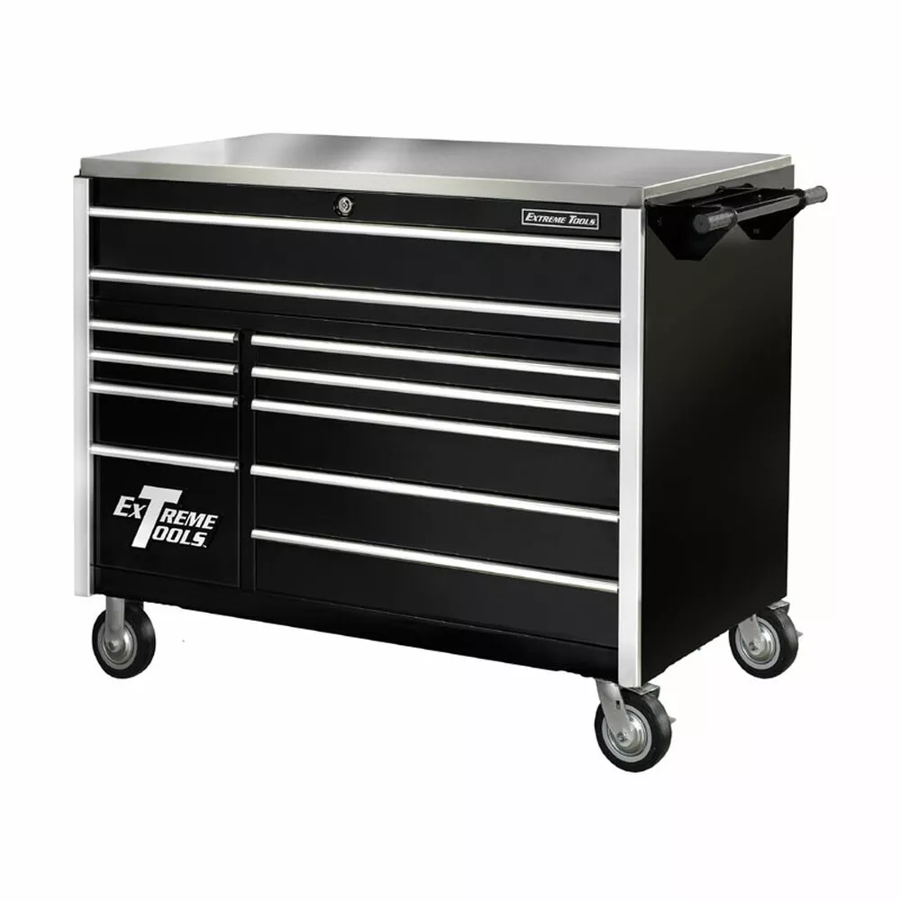 Extreme Tools 55" 11-Drawer Professional Roller Cabinet w/ Stainless Steel Top