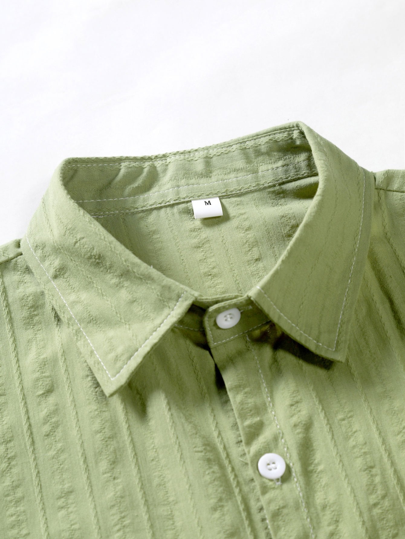 Striped Jacquard Button Up Shirt