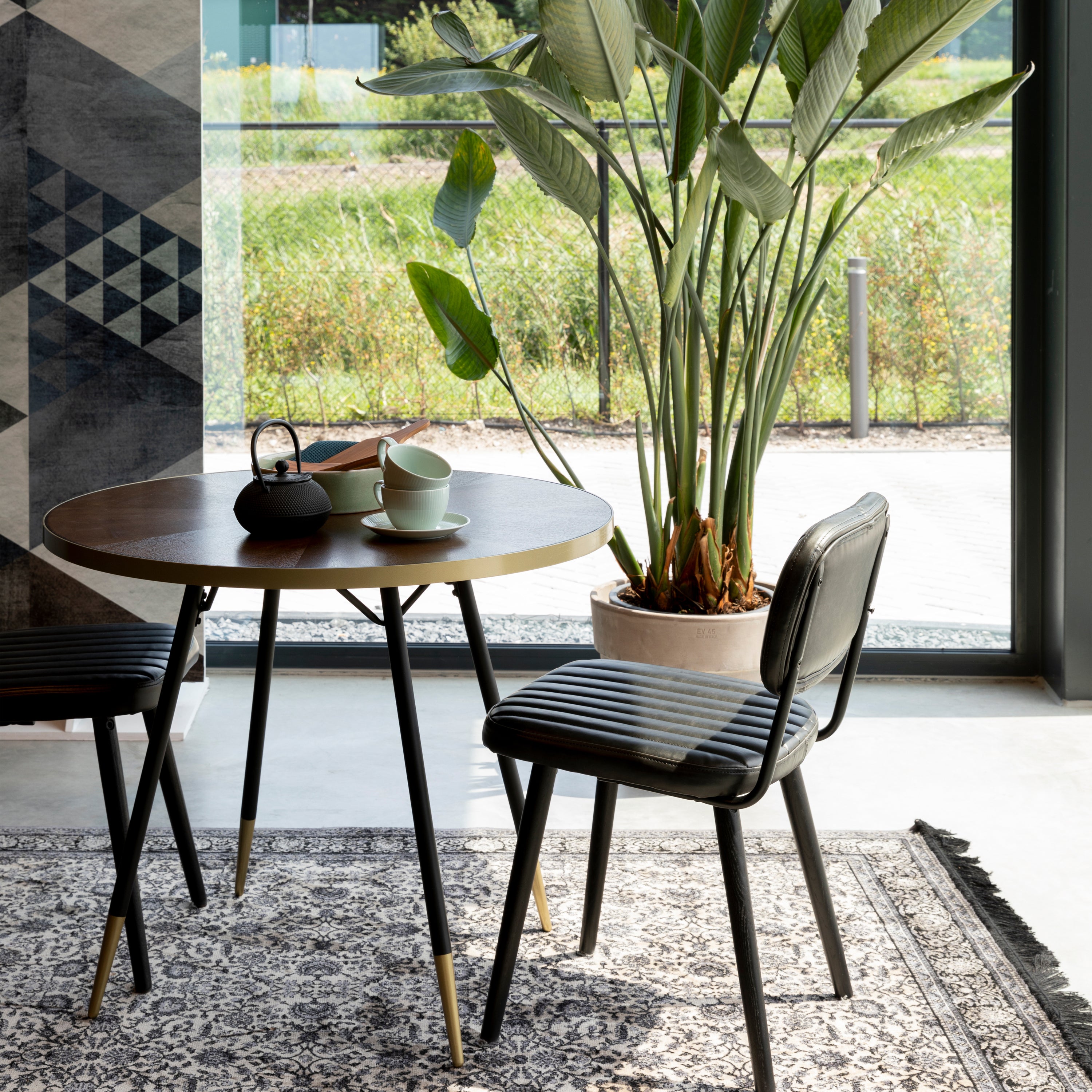 by fonQ Hendrix Eettafel - Ø 90 cm - Bruin