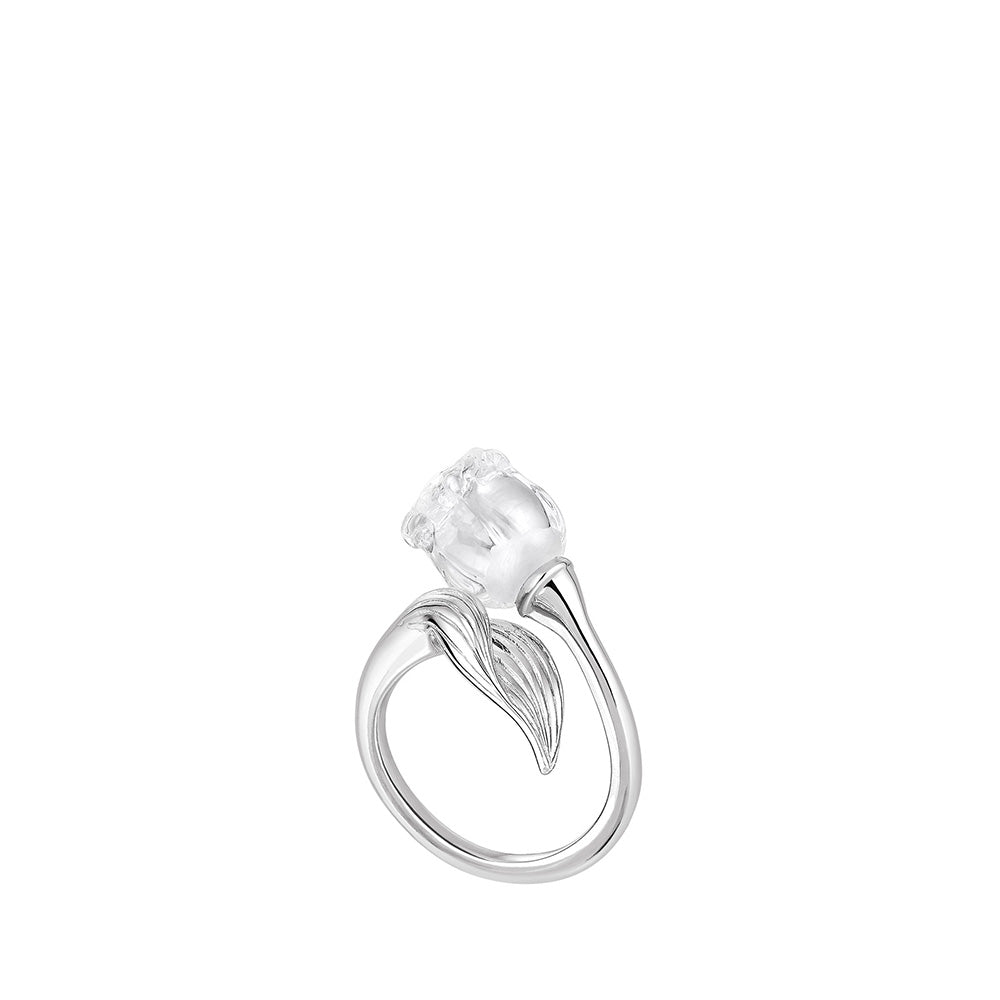 BAGUE MUGUET - CRISTAL INCOLORE, ARGENT