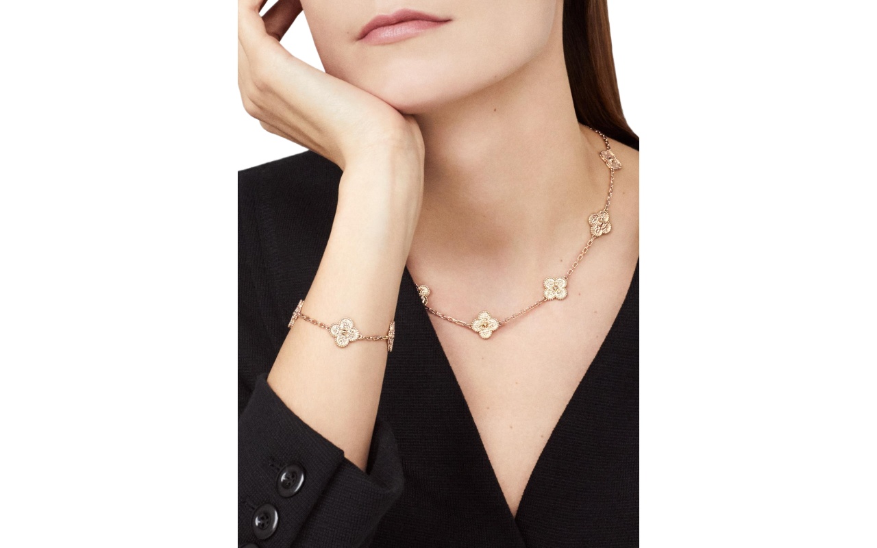 Replicate Vintage Alhambra necklace, 10 motifs(1:1 replica) - Original Replica Club