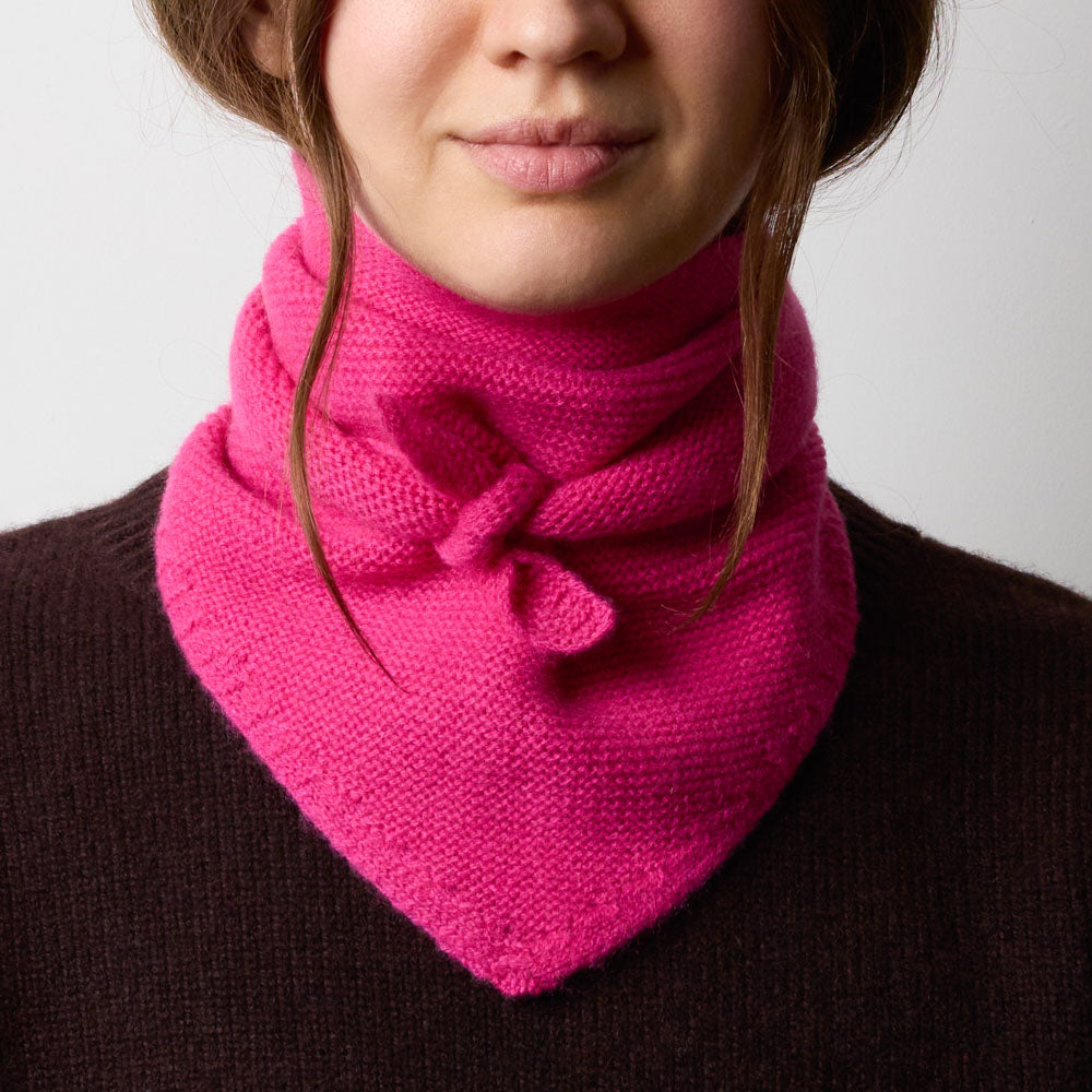 Merci - Bandana en cachemire Martine - Fuchsia