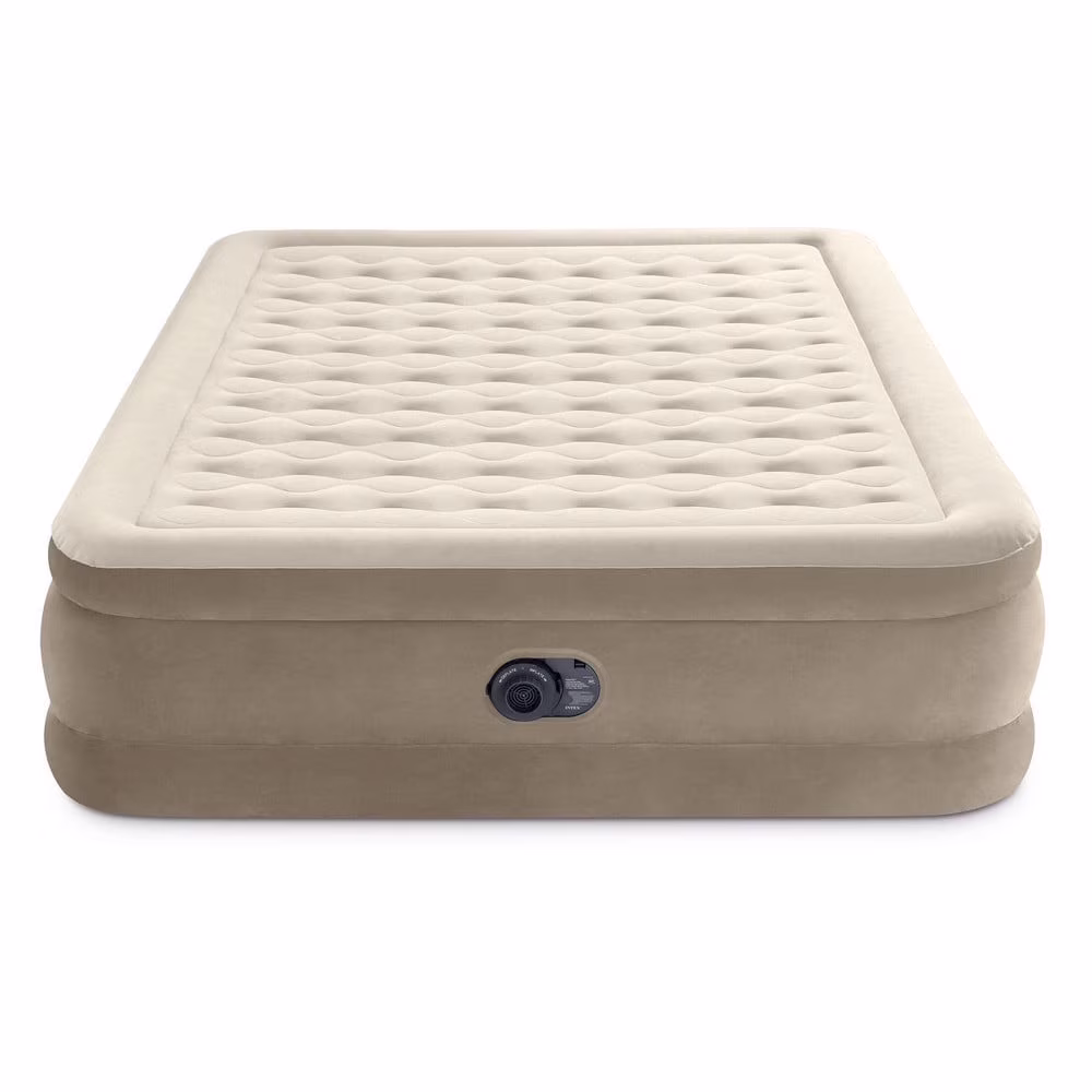 Intex Ultra Plush 20" Queen Air Mattress with 120V Internal Pump