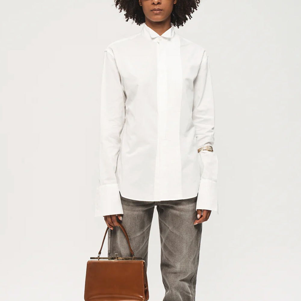 6397 - Chemise Micro Pleat Formal - Blanc