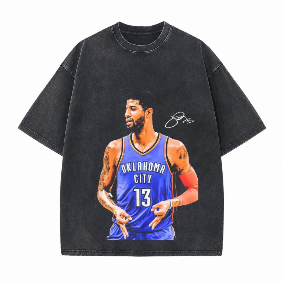 NBA Superstar “3-Pointer Gesture” Printed Unisex Washed T-Shirt