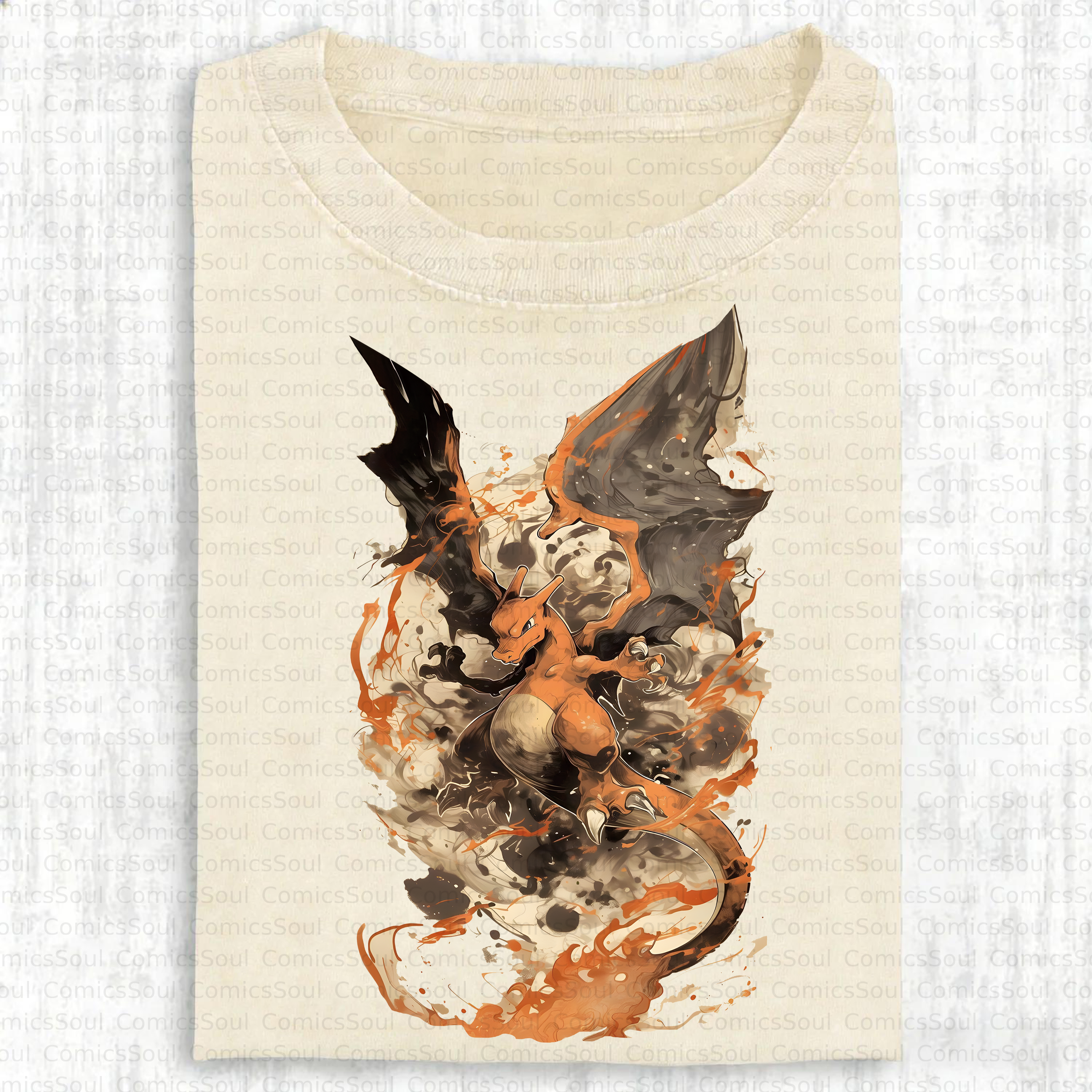 Unisex Anime Inspired Vintage Washed T-Shirt