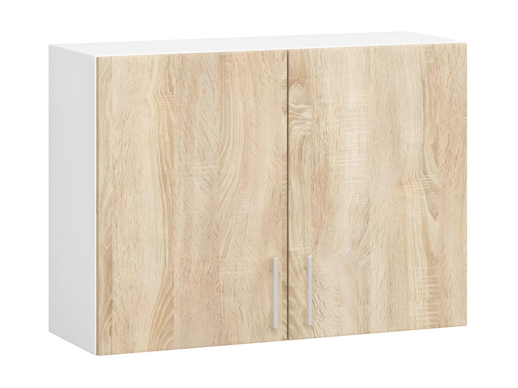 Armario de pared de cocina Laocacasas W80 sistema LIMA Laocacasas 80 cm 2 puertas Roble Sonoma mate 2 estantes 80x30,5x58 cm