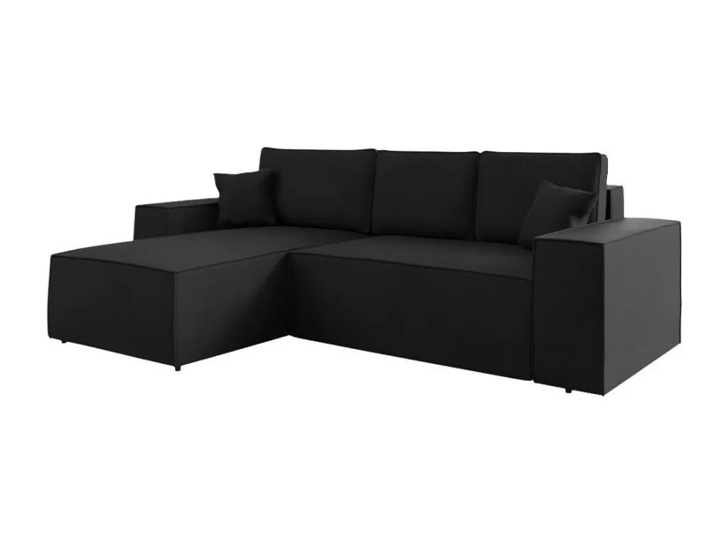 Sofá rinconero Decoesp 108 Negro Función de descanso Caja de ropa de cama 279x181x94cm ILEP11452