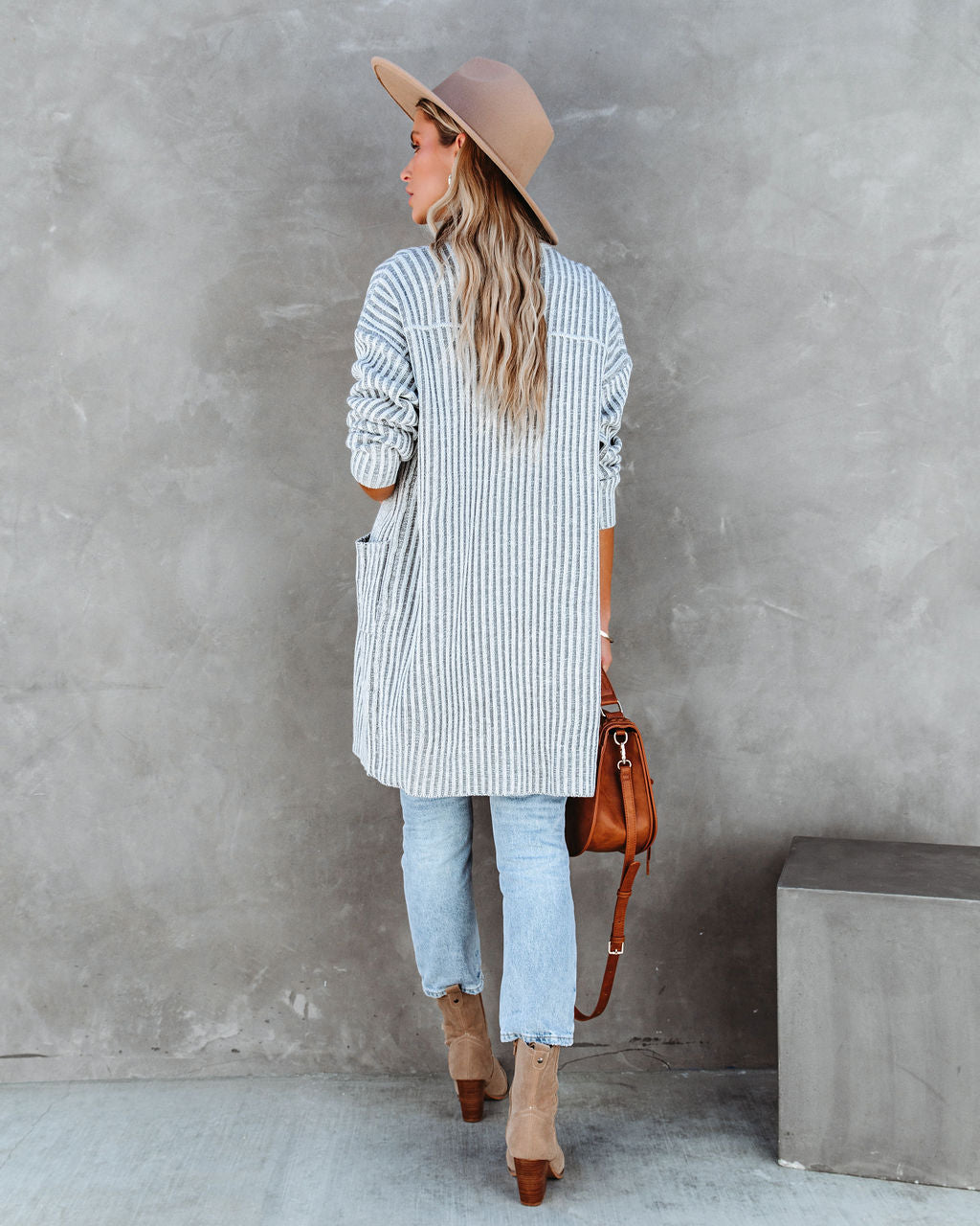Riley Chunky Ribbed Knit Cardigan - Heather Grey - Se7enfashion