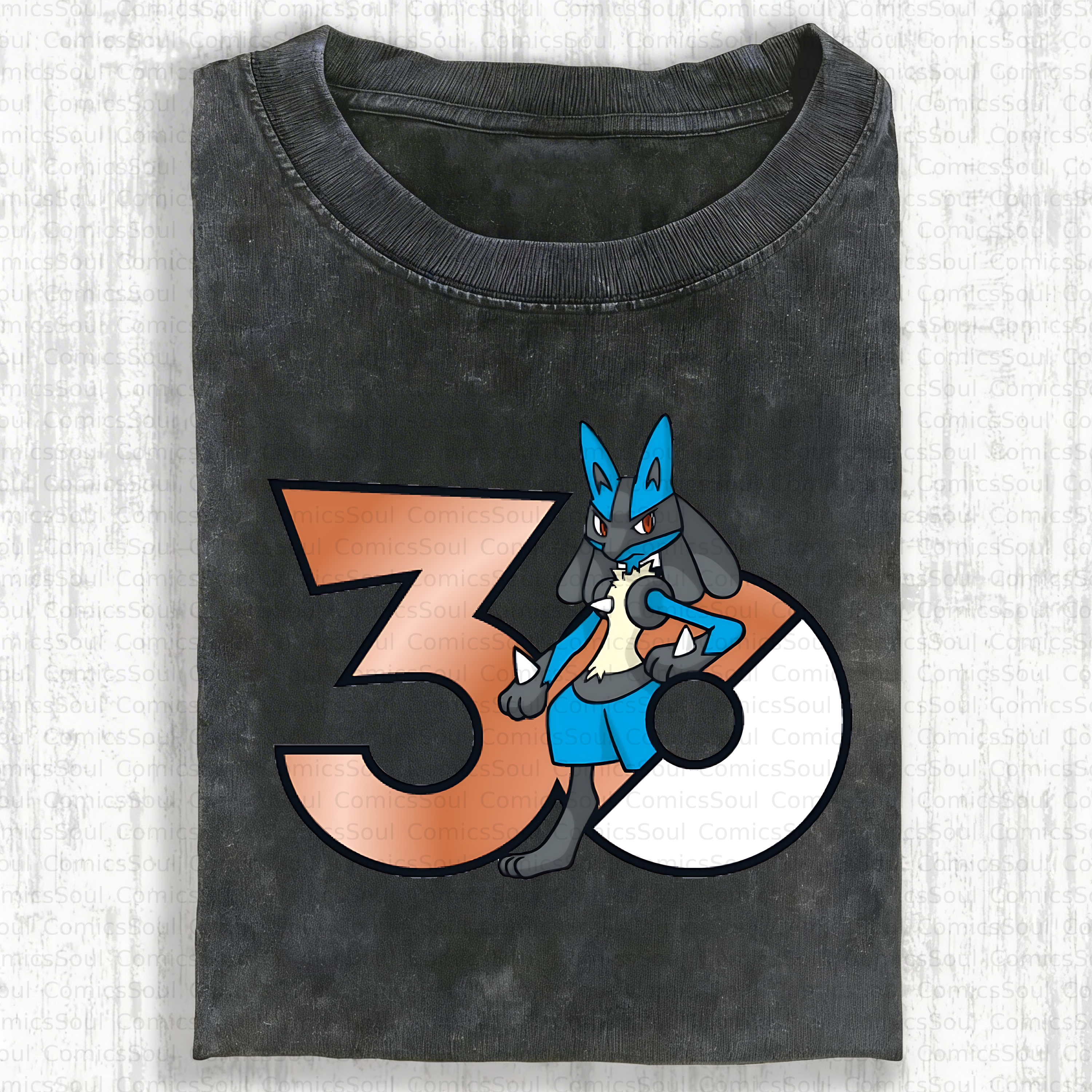 Unisex Anime Inspired Vintage Washed T-Shirt
