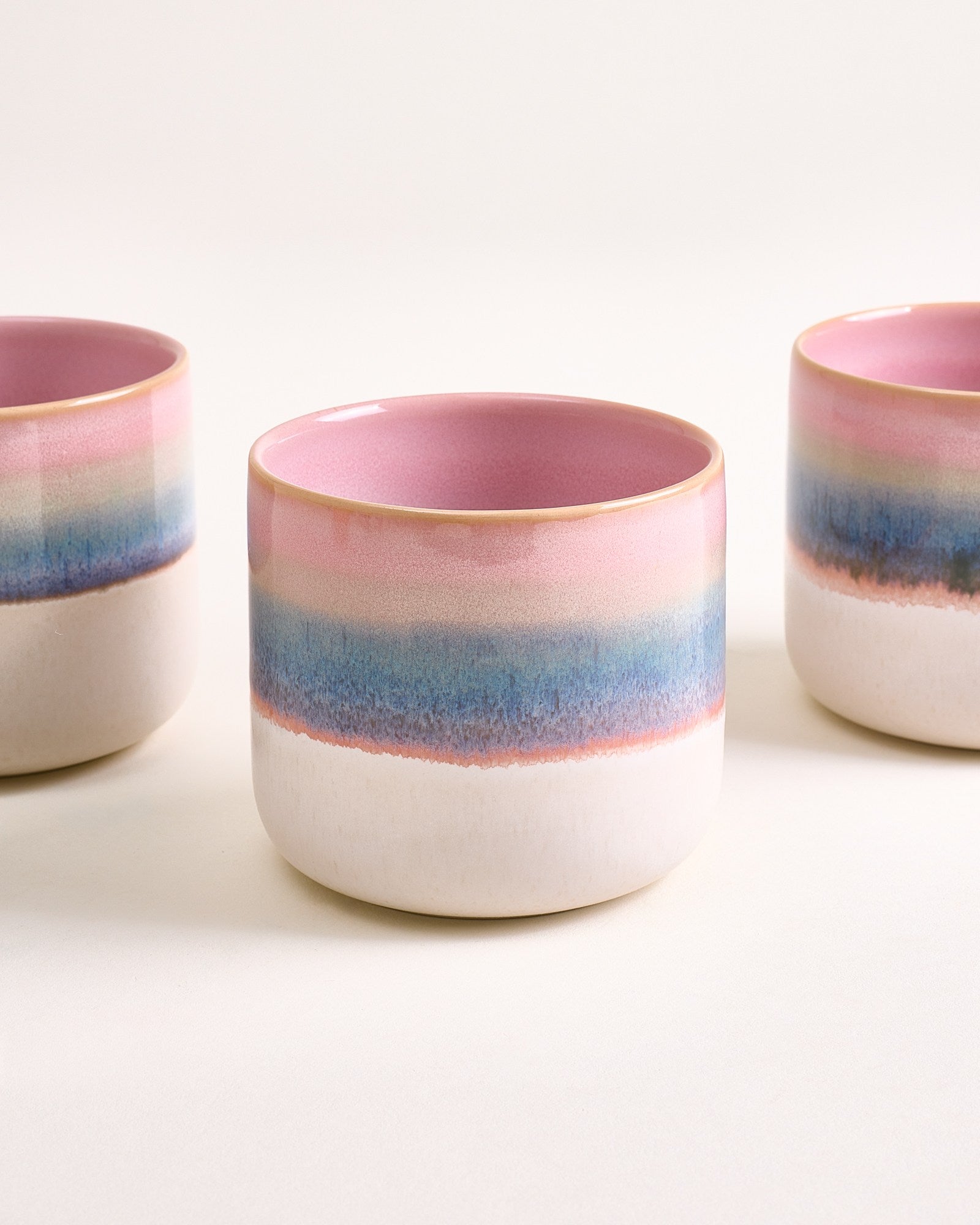 Nódoa Becher groß dipped rosa blau 4er-Set