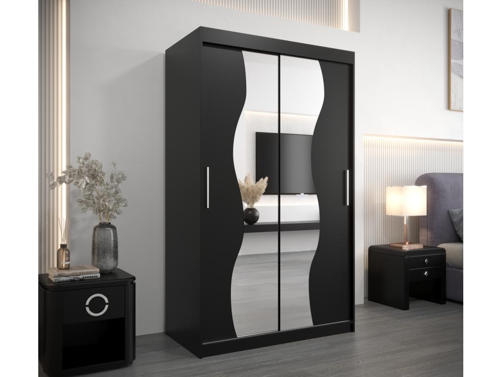 ARMARIO Cozetiq DE PUERTAS CORREDERAS 200/120/62 2 puertas negro/negro