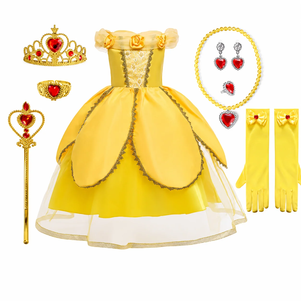 Halloween Costumes Girls Princess Party Dress Costume Set - Image 8 Halloween Costumes Girls Princess Party Dress Costume Set - Image 8