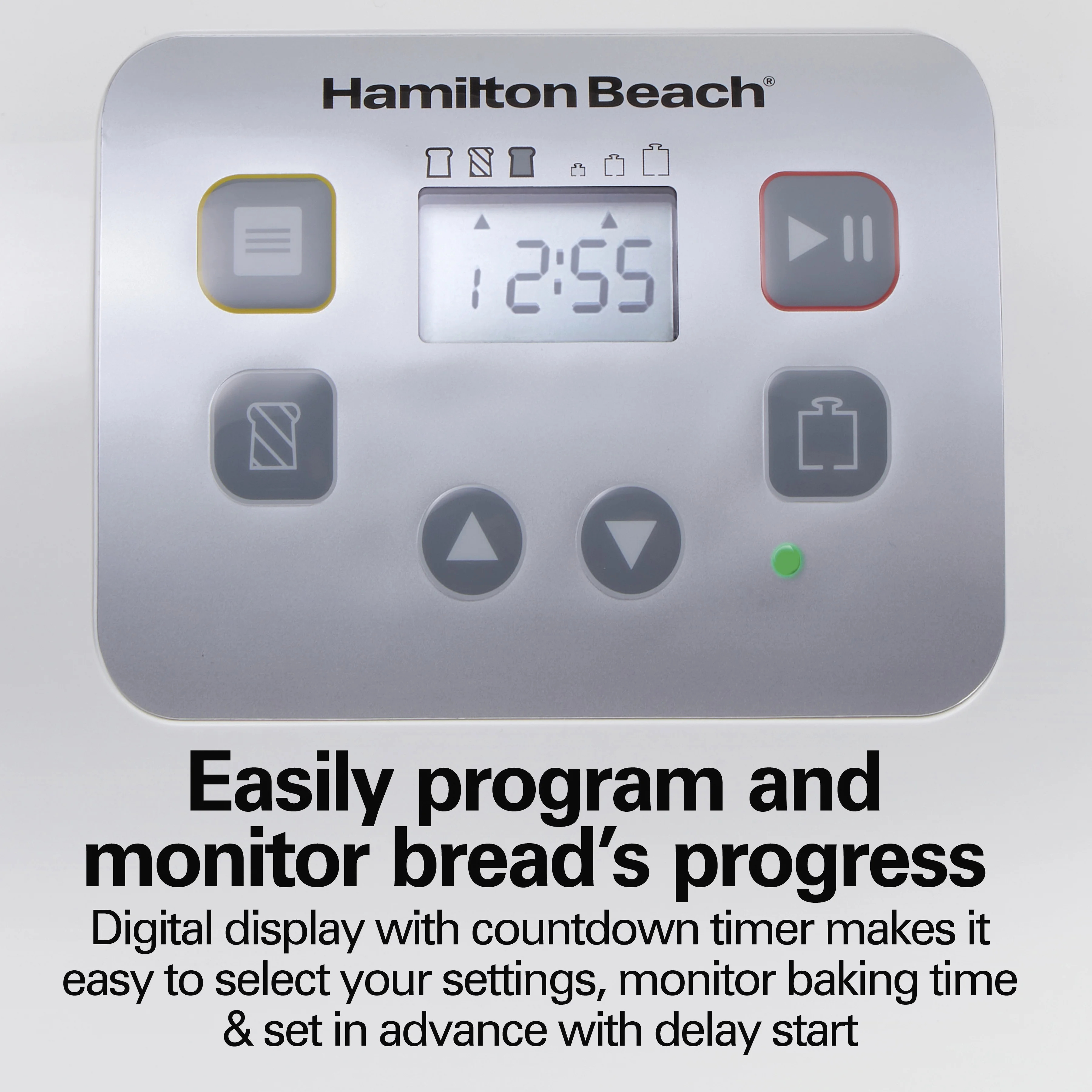 Hamilton Beach 2 lb Bread Maker Machine with 12 Settings Plus Gluten Free, White - Image 5