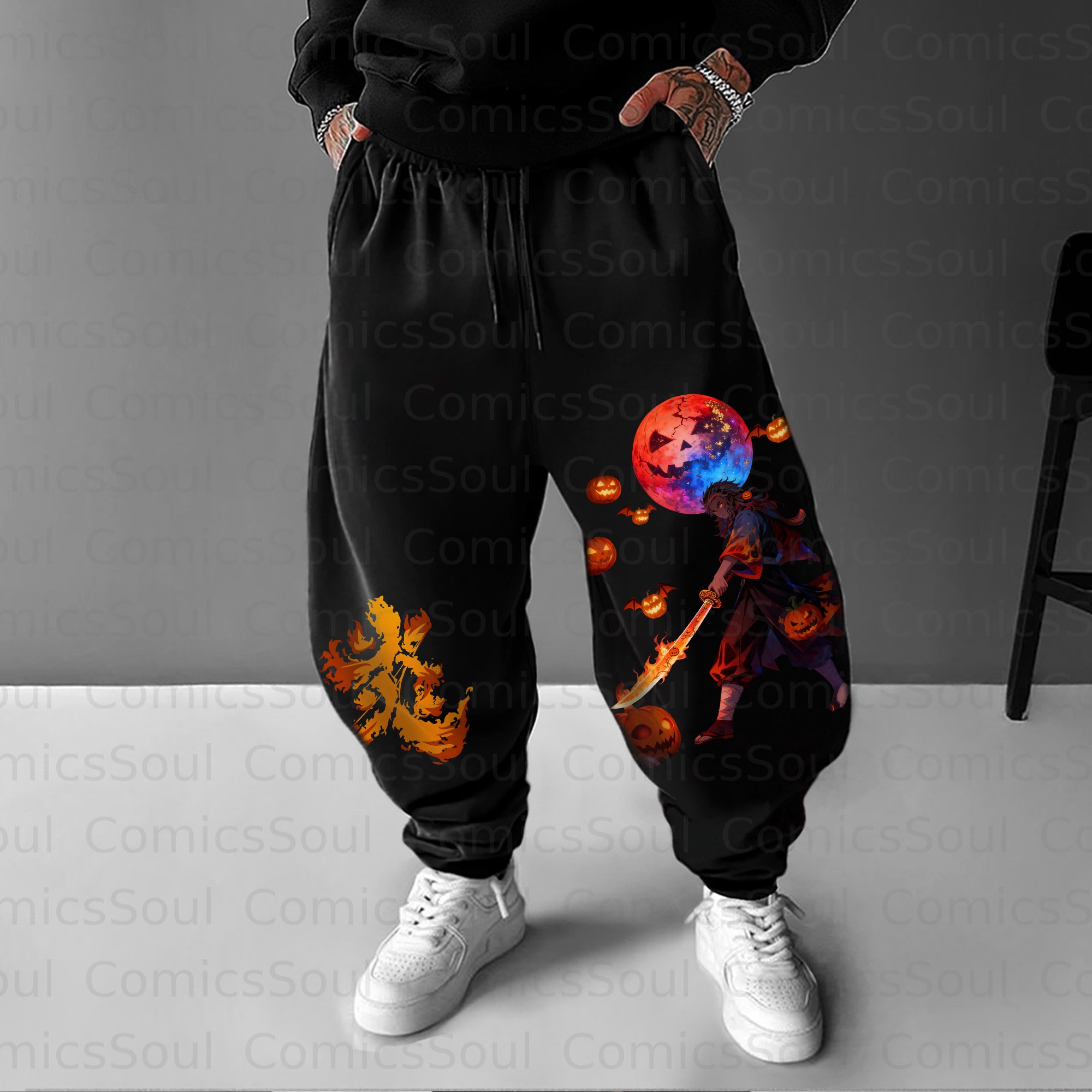 Unisex Halloween Anime Inspired Vintage Pants