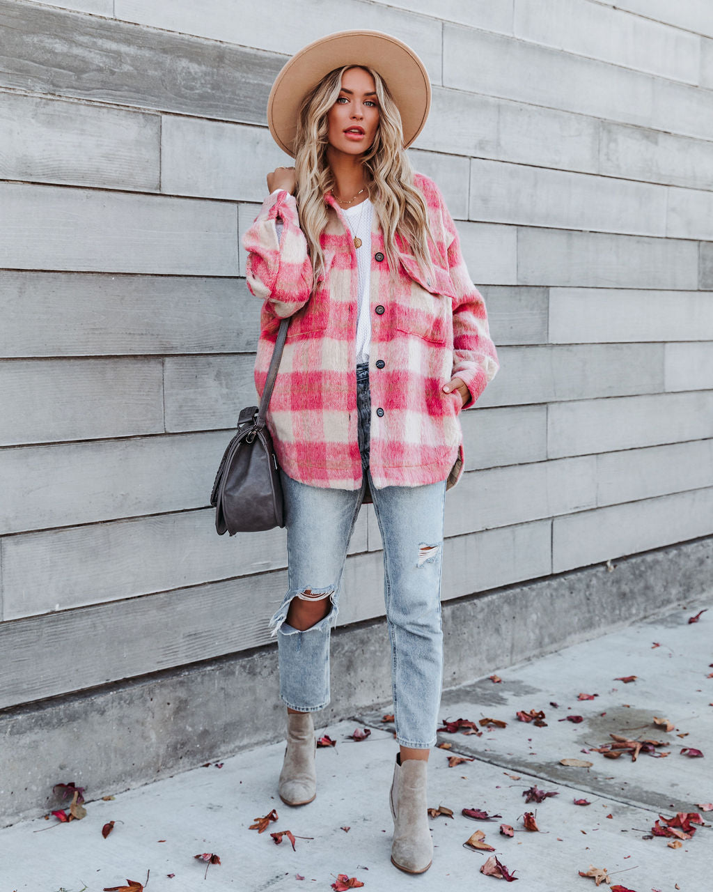 Katniss Pocketed Soft Plaid Coat - Se7enfashion