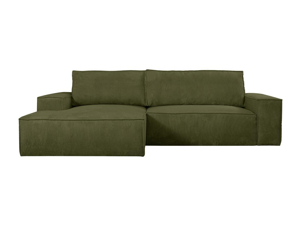 Cama canapé de 90 x 190 cm con cabecero de costuras verticales tela caqui