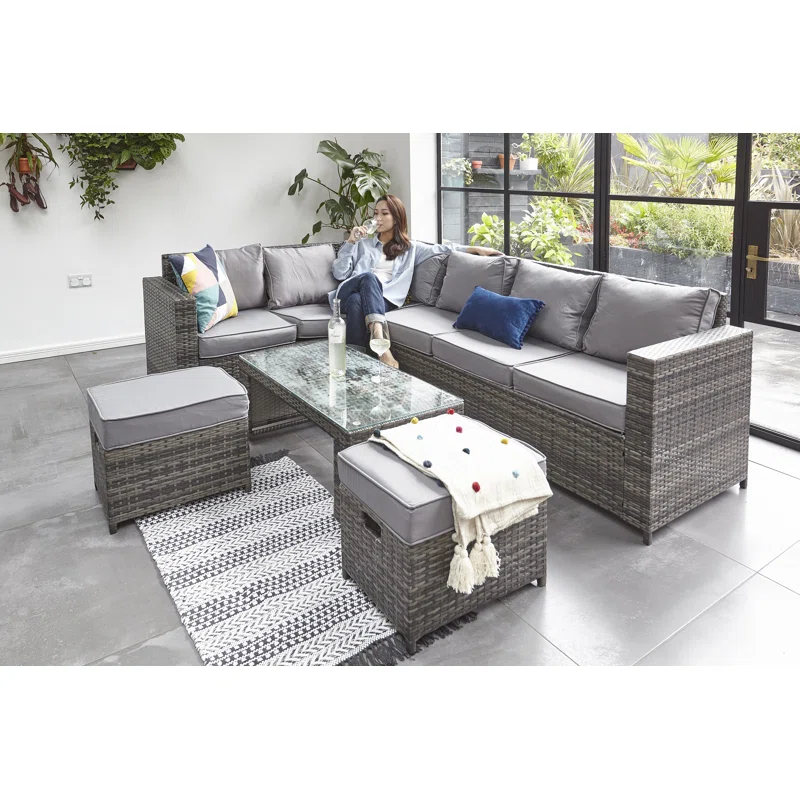 WAYFAIR Ambrose 8 - Person Seating Group With Cushions