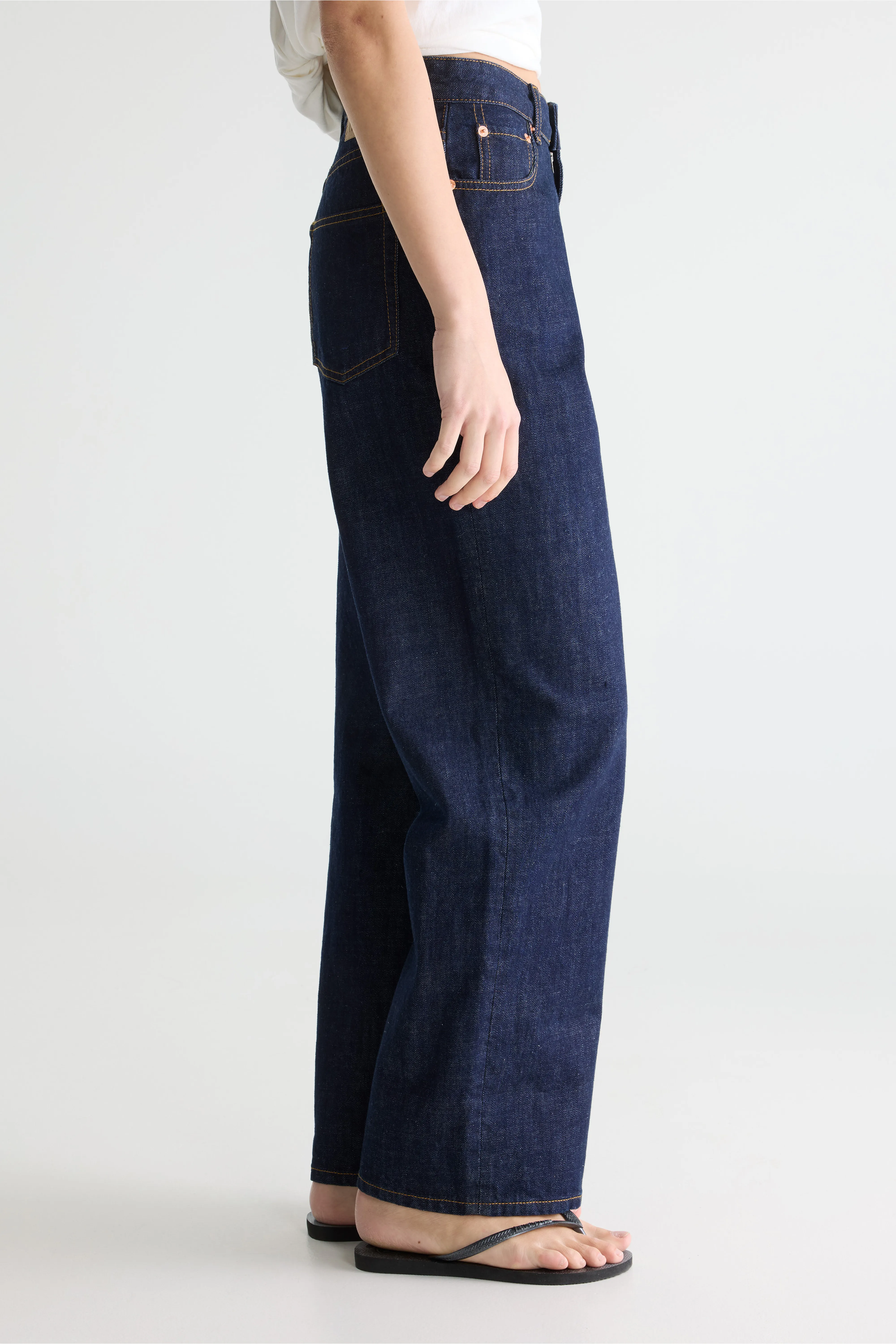 Bellerose Denim N. 61 - Wide blue rinsed jeans (252 / W / BLUE RINSE)