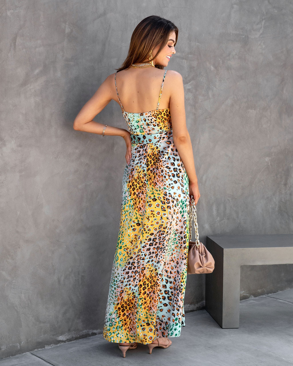 Octtivia Belted Satin Slip Maxi Dress - FINAL SALE - Se7enfashion