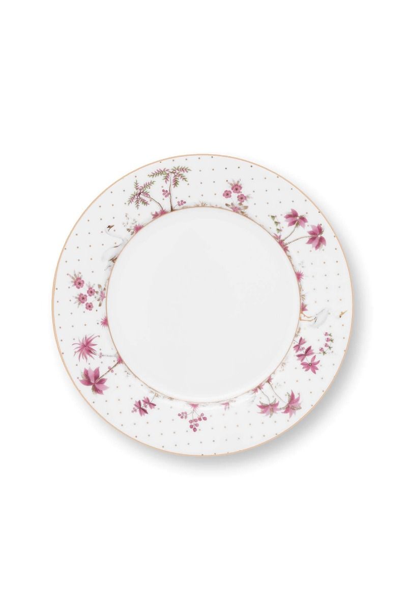 Plate Jolie Dots Gold Pink 21cm