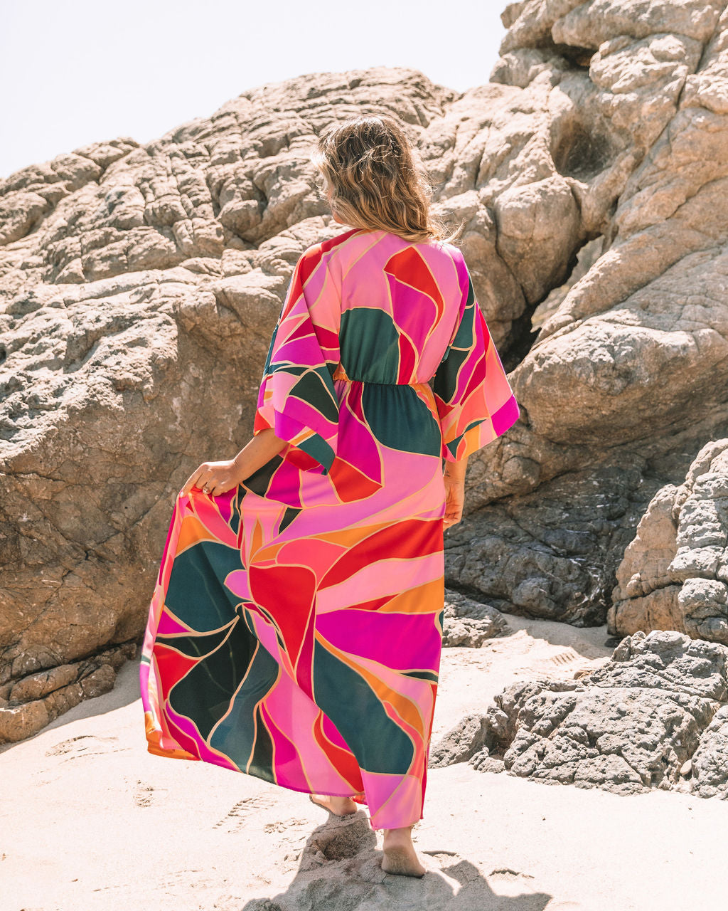 Tropical Mindset Kimono Maxi Dress - SALE - Se7enfashion