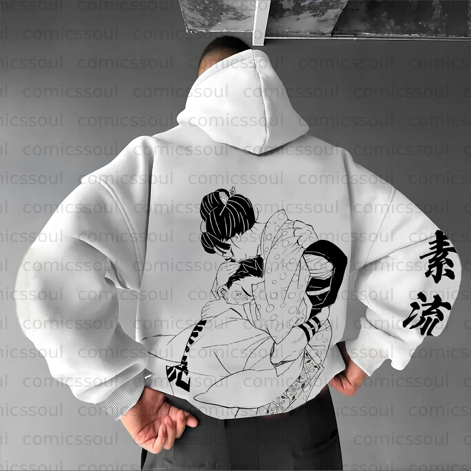 Unisex Anime Graphic Streetwear Vintage Hoodie