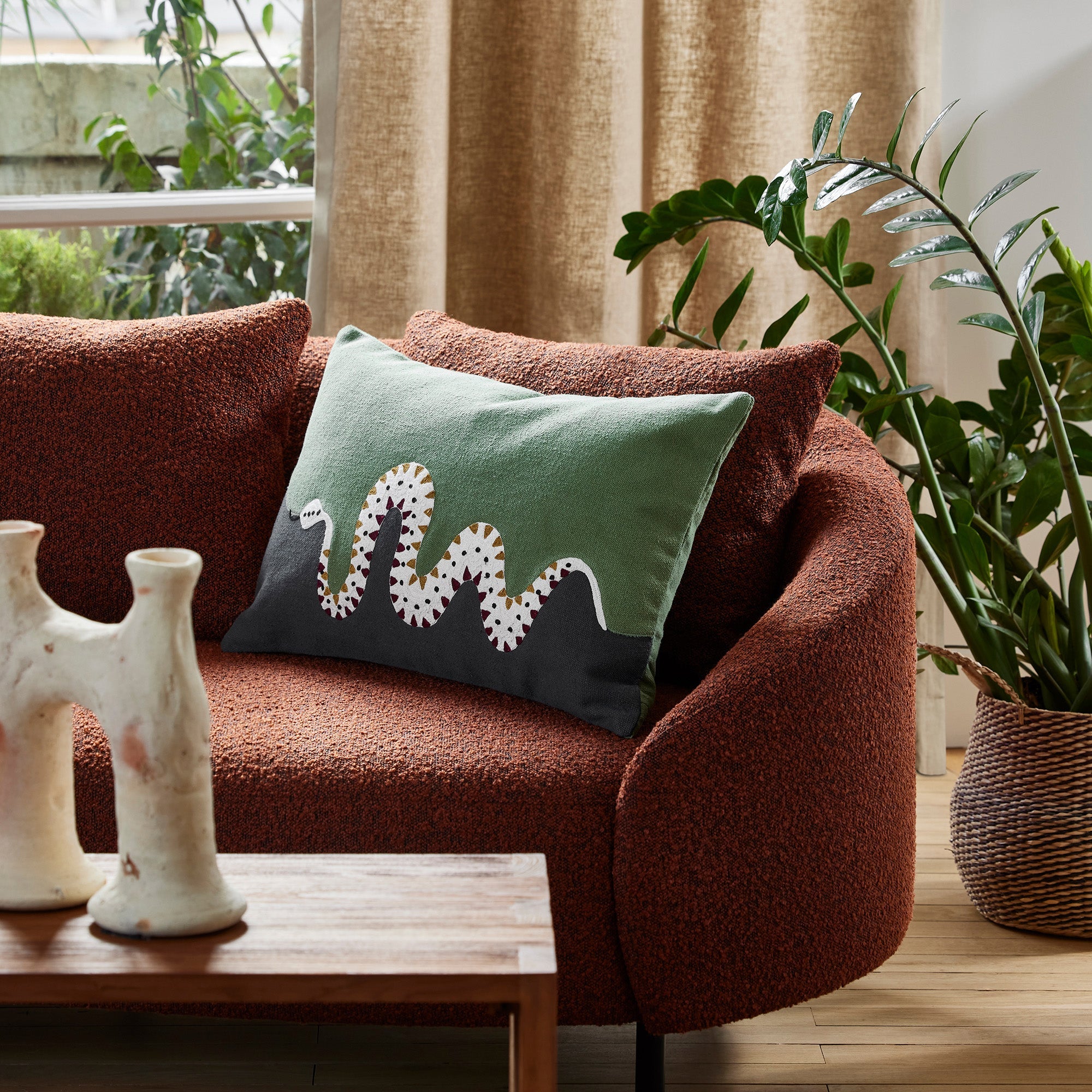 MADURA - Kussenovertrek groen 40x60 cm