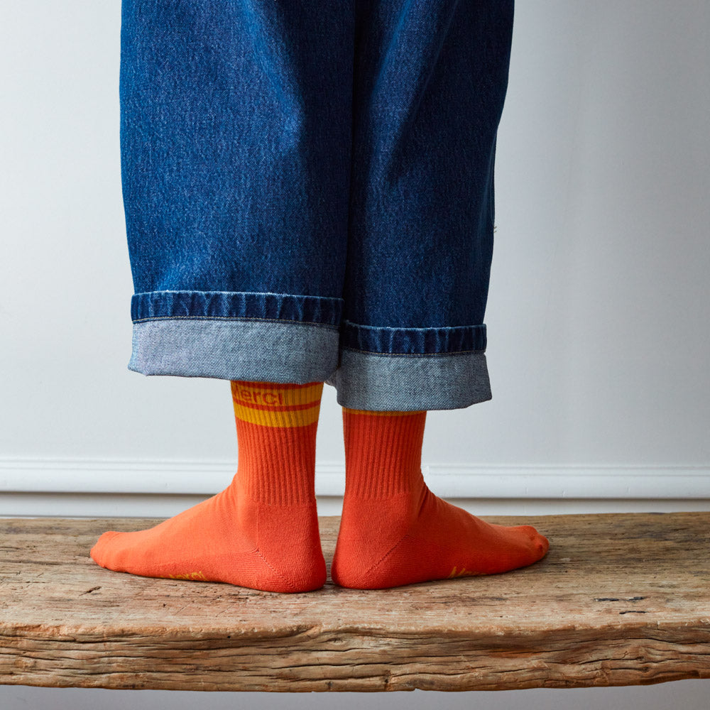 Merci - Chaussettes à rayures - Orange