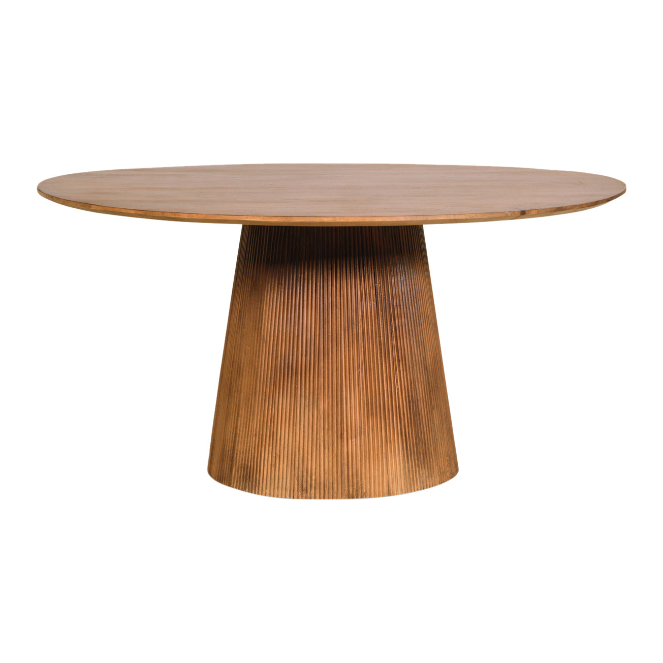 Blokker Grand Eettafel Lichtbruin Mangohout - Ø 150 cm