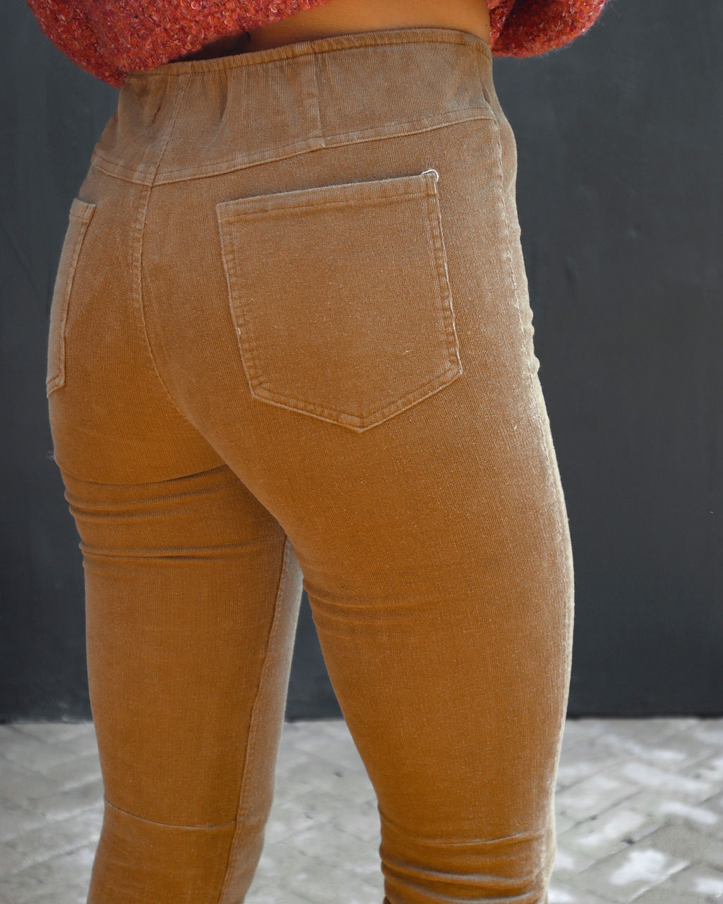 Sophie High Rise Bell Bottom Corduroy Pants - Camel - Se7enfashion