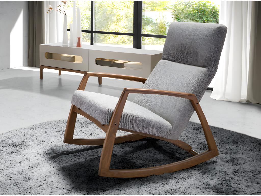 Sillón mecedora tela gris 5106 Nestleano