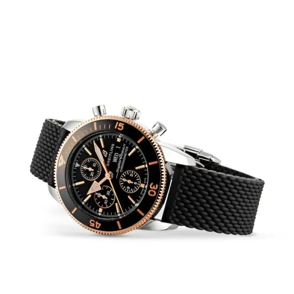Breitling Superocean Heritage Men Automatic Black Rubber Watch U13313121B1S1