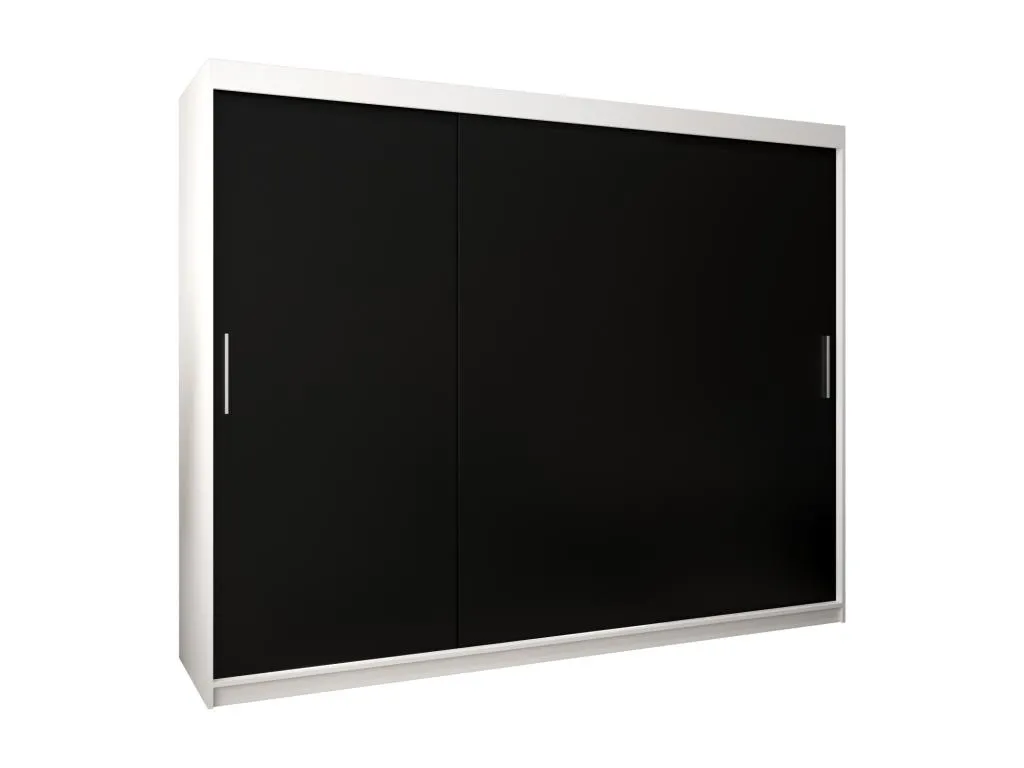 Armario Mueblesclasic de puertas correderas 200/250/62 3 puertas (blanco/negro)