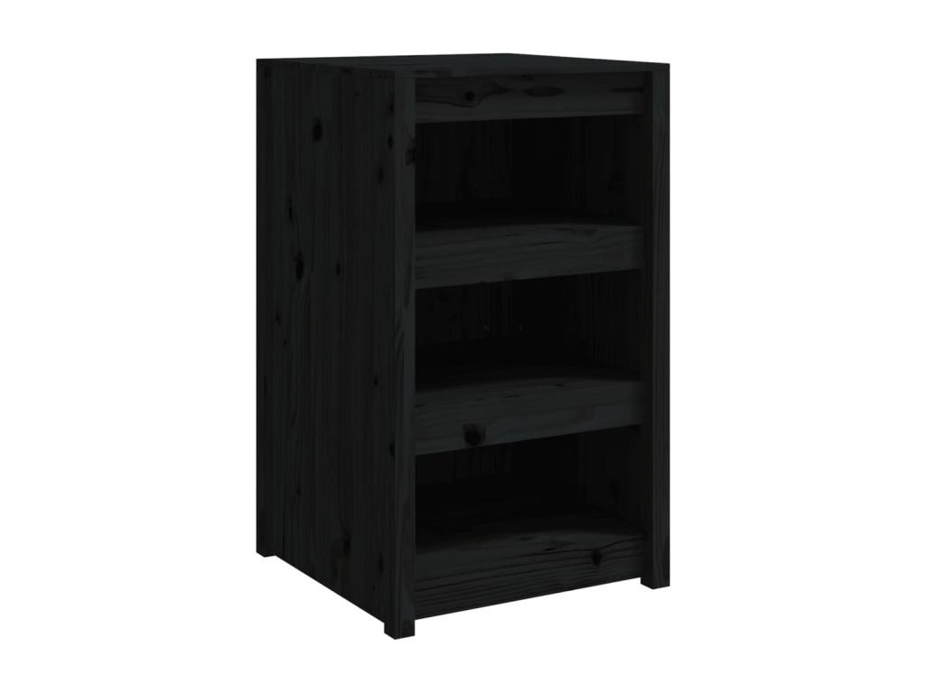 Mueble de cocina exterior negro 55x55x92 cm madera maciza de pino