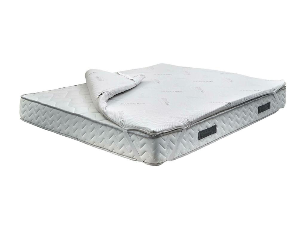 Toro doble topper, Sobre colchón para mejorar la postura, Topper viscoelástico, Topper hipoalergénico y transpirable, 100% Made in Italy, 140x200xh5 cm