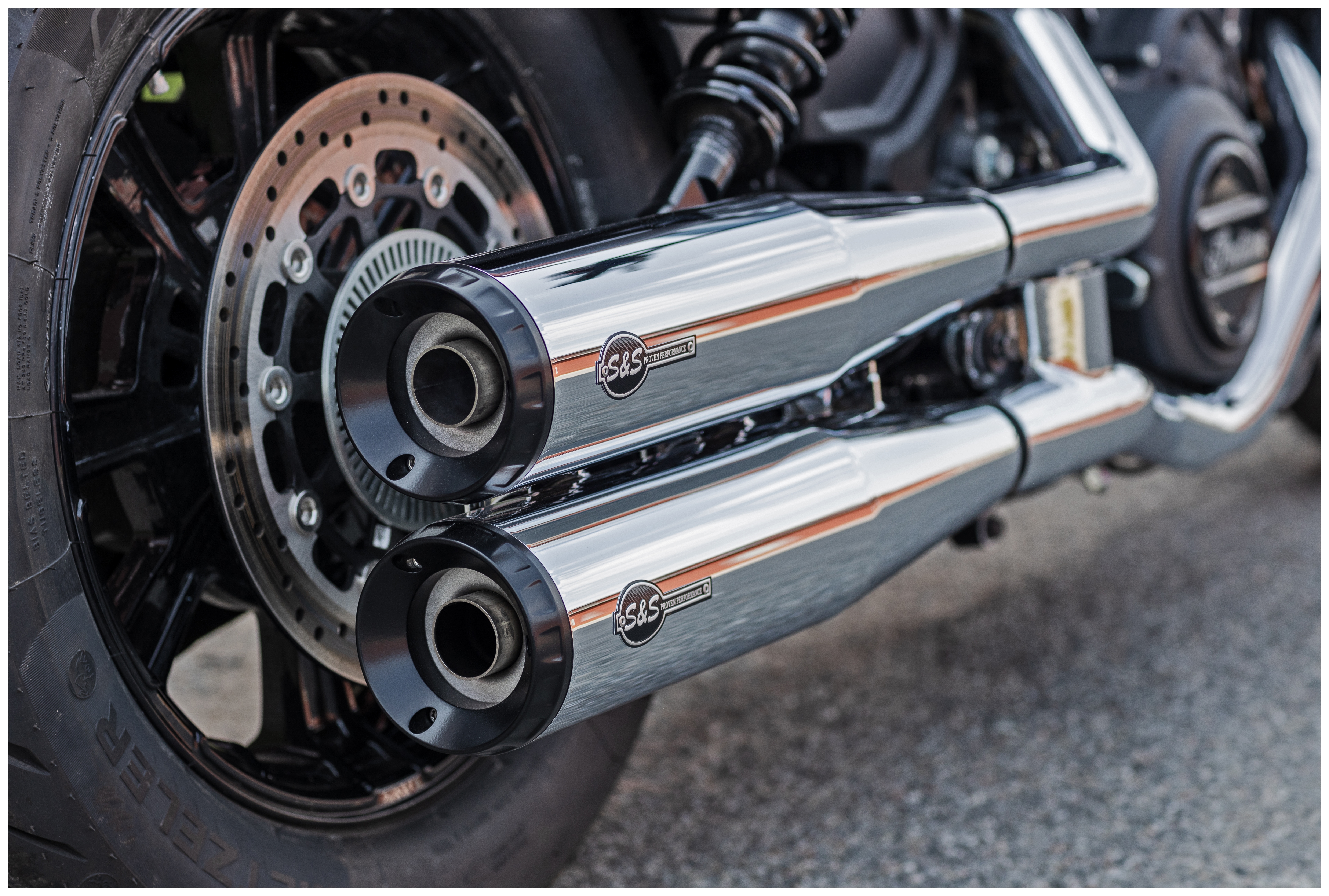 SportsBikeShop S&S Cycle Grand National Slip-On Race Mufflers For Indian Scout 2019-2024