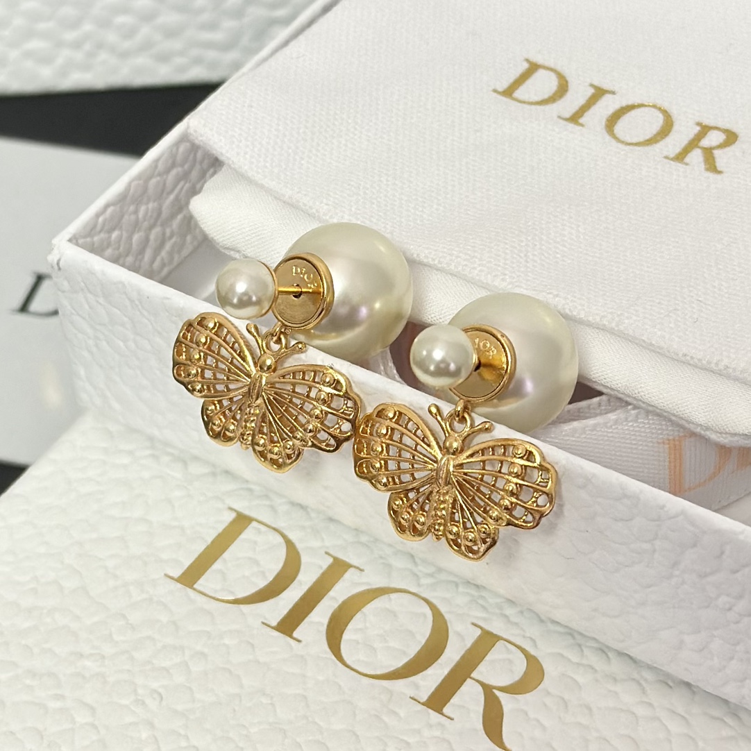 Dior Butterfly Dangle Earrings - Original Replica Club