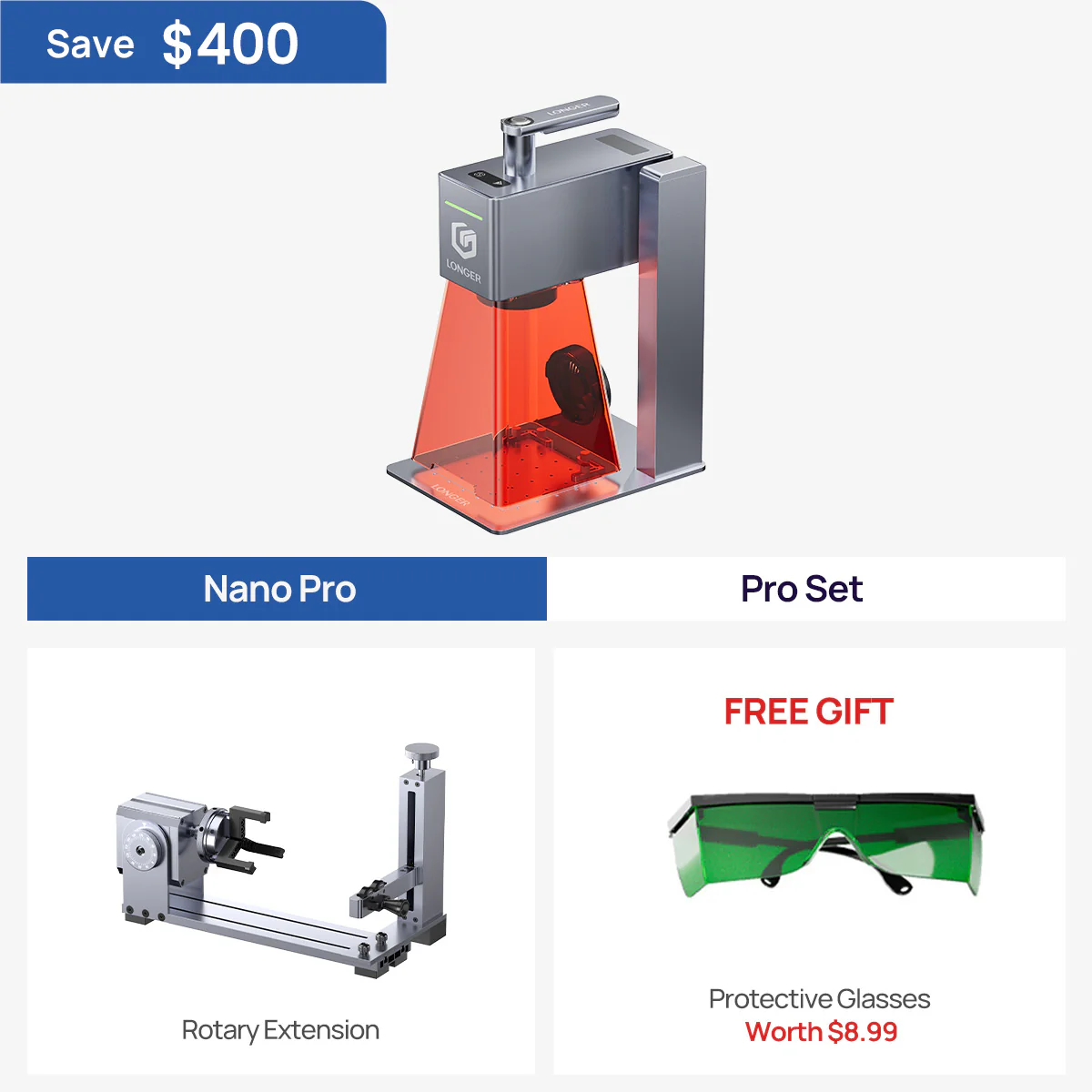 Longer Nano Pro 12W&Nano 6W Portable Laser Engraver