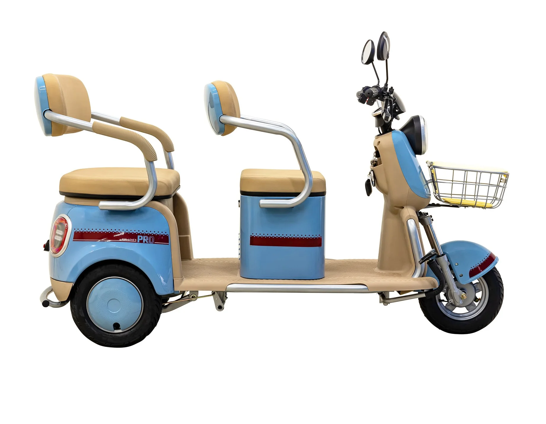 Massimo MGC E-Trike 3-Wheel Electric Cart – 17 MPH, 2-Seater Adult Scooter – Blue - Image 8