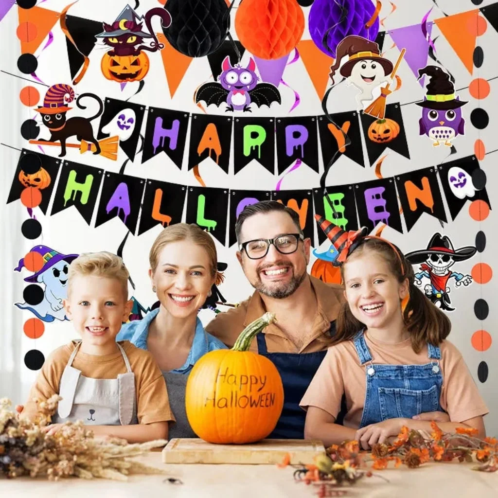 Halloween Decoration Banner Wall Hanging Party Decor - Image 2 Halloween Decoration Banner Wall Hanging Party Decor - Image 2