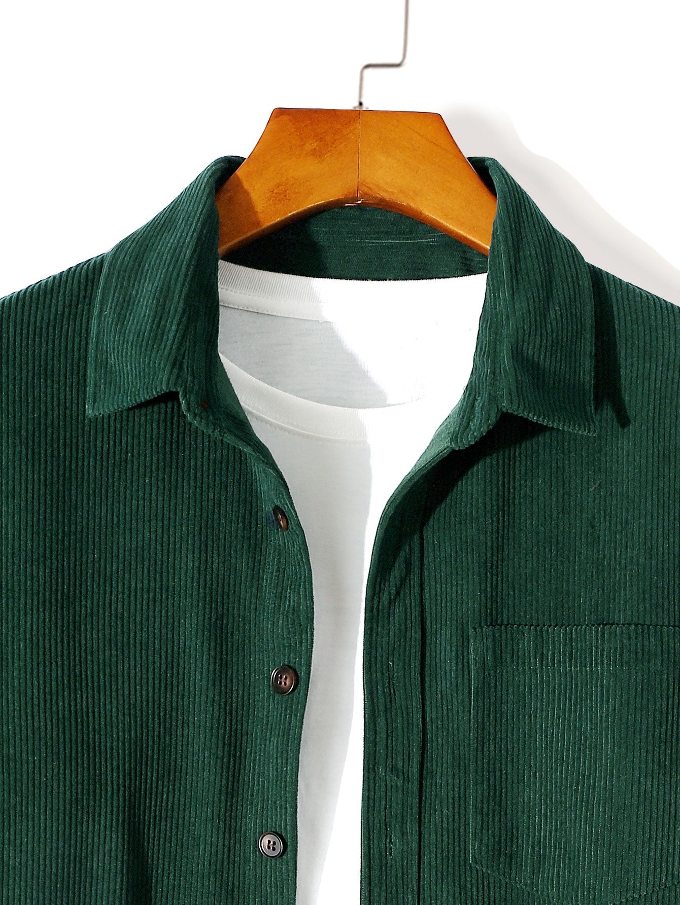 Long Sleeve Button Up Corduroy Shirt