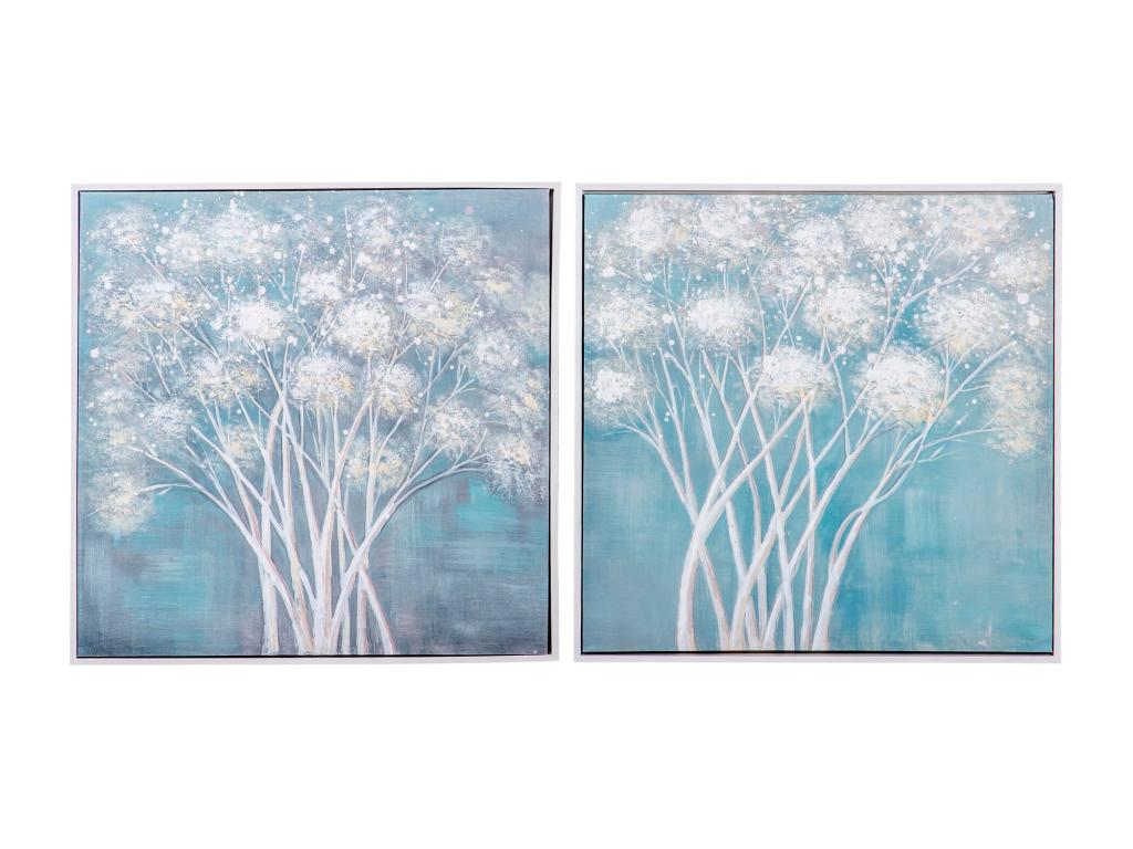 Set 2 Cuadros Bouquet Con Marco 40% Pm 63x3x63 Cm
