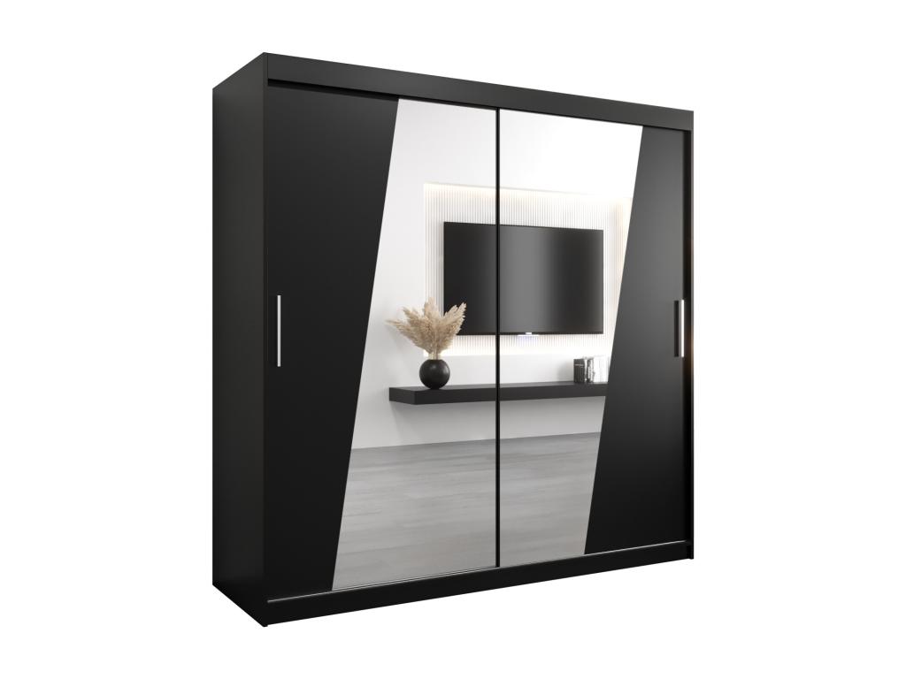 Armario Rhomb de puertas correderas 200/200/62 2 puertas negro/negro