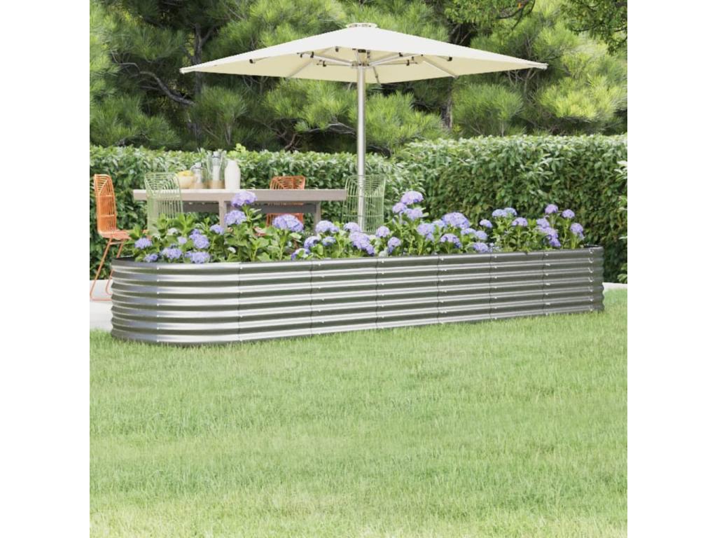 Decoratodo acero recubrimiento polvo plata 296x80x36 cm