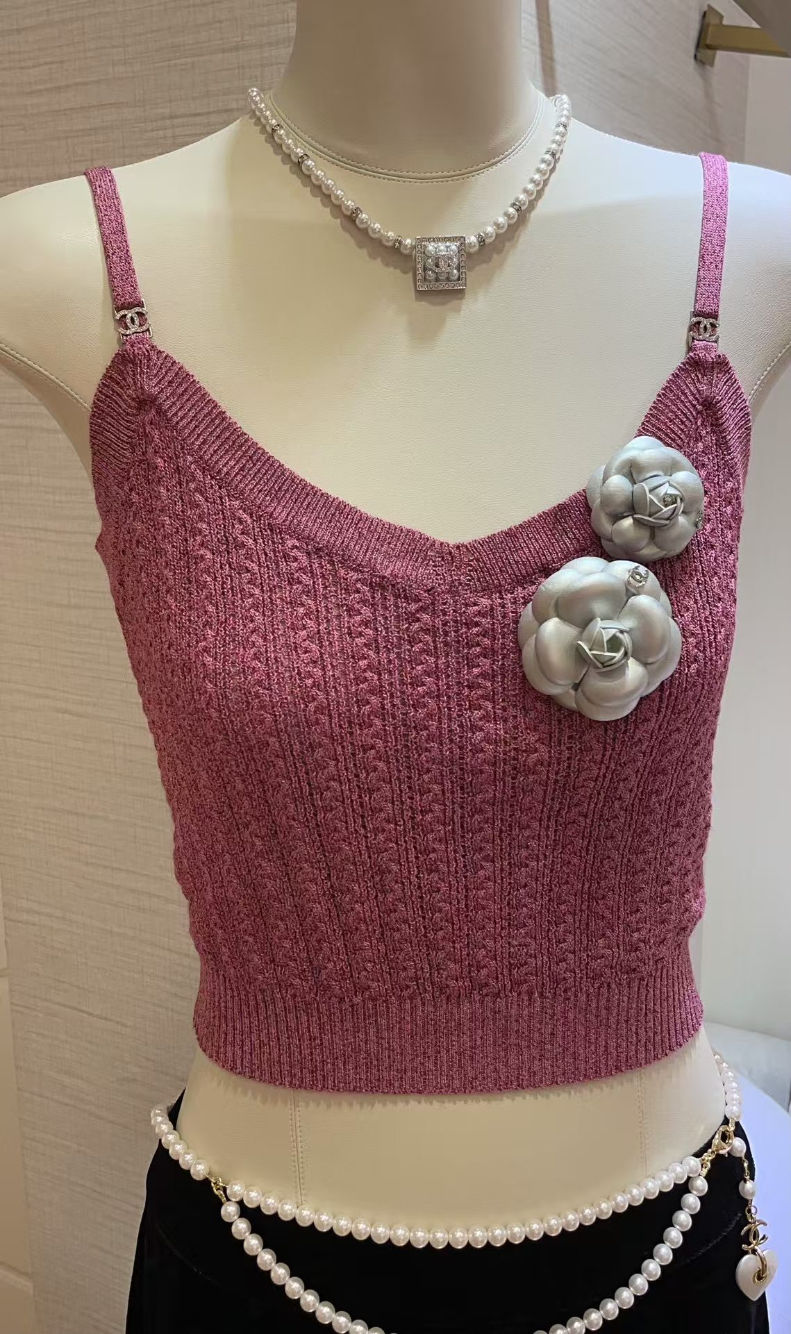 Chanel Square Pendant Pearl Necklace - Original Replica Club